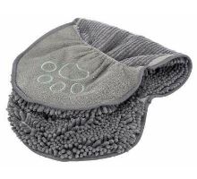 Ručník s kapsami na ruce, mikrovlákno, 80x35cm, šedá
