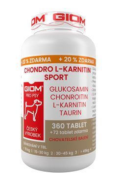 Giom pes Chondro L-karnitin SPORT 360 tbl+20% zdarma