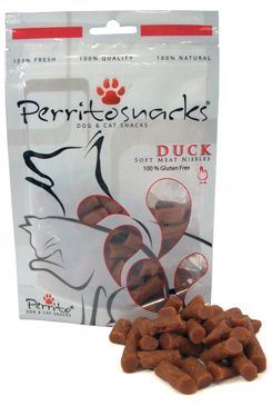 Perrito snacks Duck Nibbles pro psy a kočky 50g