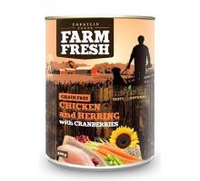 Farm Fresh Dog Chicken&amp;Herring+Cranberries konzer 400g