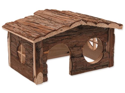 Domek SMALL ANIMAL dřevěný jednopatrový 28,5 x 19,5 x 16,5 cm 1ks