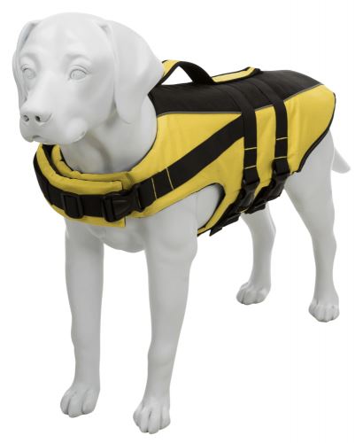 Life Vest plavací vesta pro psa L 55 cm: 50-80 cm, do 36kg žluto/černá
