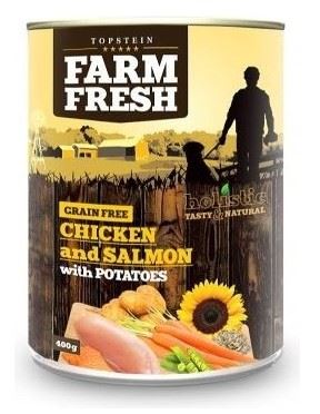 Nepoužívat Topstein Farm Fresh Chicken & Salmon with Potatoes 400g