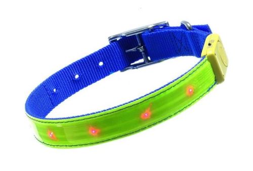 Obojek nylon Safety Žlutý, blikací  KARLIE