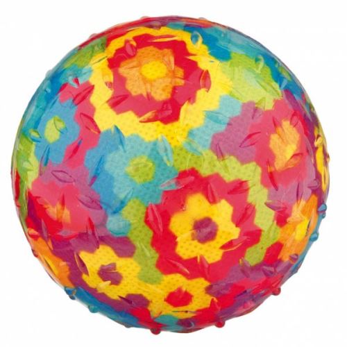 Házecí různobarevný míč se zvukem,termoplast.guma TPR 8 cm