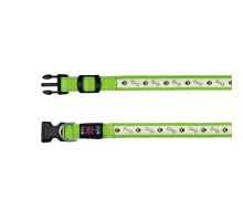 Svítící obojek USB M - L 40-50 cm / 25 mm zelený