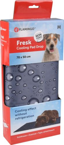 Flamingo Chladící podložka šedá vzor kapky