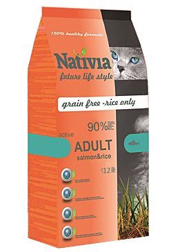 Nativia Cat Adult Salmon&Rice Active 1,5kg