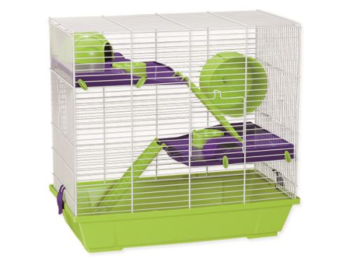 Klec SMALL ANIMAL Jakub bílo-zelená s výbavou 1ks