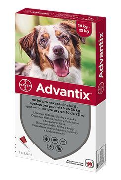 Advantix pro psy spot-on 10-25kg 1x2,5 ml