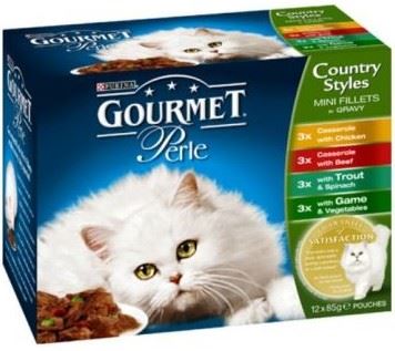 Gourmet Gold konzerva kočka kousky masa ve šťávě Multi 4x85g
