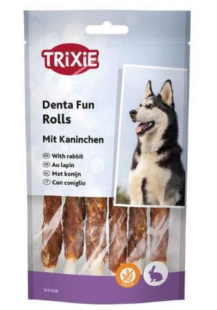 DentaFun žvýkací rolky s králíkem 6ks, 12 cm/70 g