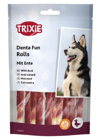 DentaFun tyčinka svázaná kachním masem 10 ks, 12 cm/80 g