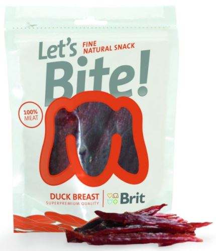 Vyřazeno Brit Pochoutka Dog Lets Bite Duck Breast 275g