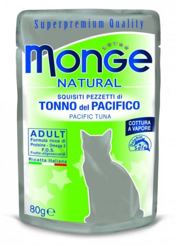 Monge Natural kapsička tuňák v želé pro kočky 80g