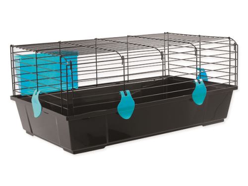 Klec SMALL ANIMAL Matěj černá s modrou výbavou 1ks