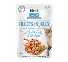 Brit Care Cat Fillets in Jelly with Turkey&amp;Shrimps 85g