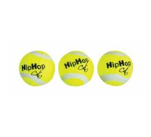 Balení-tenisový míček s rolničkou 4 cm HIPHOP CAT (3 ks v bal.)