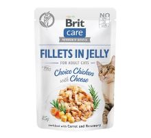 Brit Care Cat Fillets in Jelly Chicken&amp;Cheese 85g
