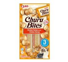 Churu Cat Bites Chicken wraps&amp;Chicken Purée 3x10g