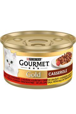 Gourmet Gold konz. kočka hov.a kuře v rajč.om.85g