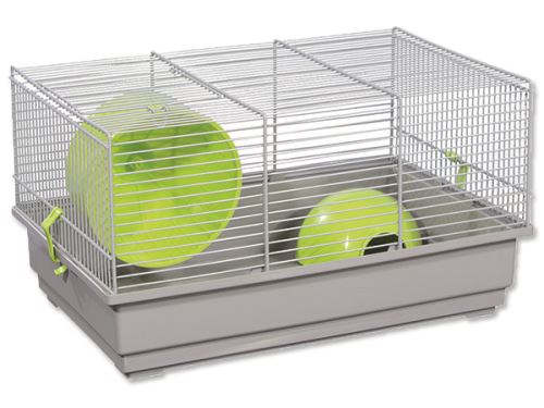 Klec SMALL ANIMAL Richard šedá se zelenou výbavou 1ks