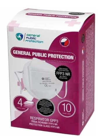 General Public Protection respirátor FFP3 10 ks