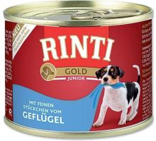 Rinti Dog Gold konzerva junior drůbeží 185g