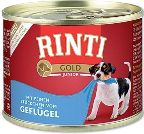 Rinti Dog Gold konzerva junior drůbeží 185g