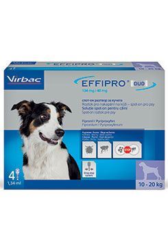 Effipro DUO Dog M (10-20kg) 134/40 mg, 4x1,34ml