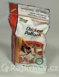 Wanpy Dog pochoutka Pollock Chicken Sushi 170g