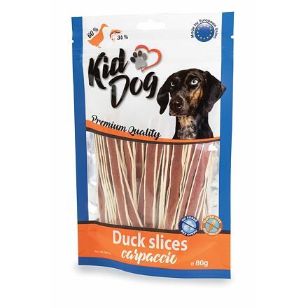 KIDDOG kachní proužky carpaccio 80 g