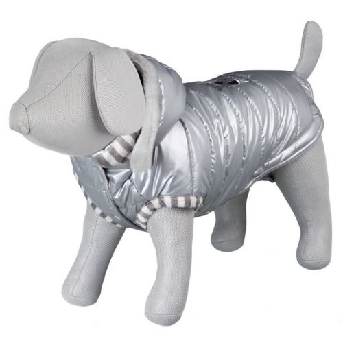 Lesklá bundička DOG PRINCE štříbrná