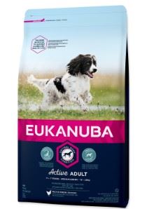 Eukanuba Adult Medium Breed 2 balení 15kg + AKČNÍ CENA