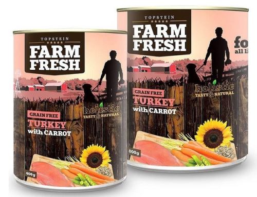 Nepoužívat Topstein Farm Fresh Turkey with Carrots 800g