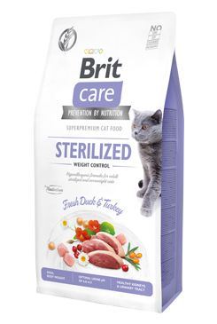 Brit Care Cat GF Sterilized Weight Control 2 balení 7kg