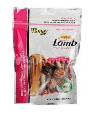 Wanpy Dog pochoutka Dumbbell Lamb + Rice 100g