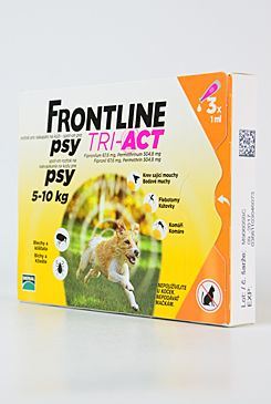 Frontline Tri-Act pro psy Spot-on S (5-10 kg) 3 pip