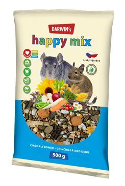 Darwin's Činčila&Osmák Happy mix 500g NEW exp. 10/23
