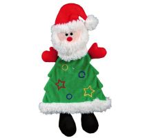 Vánoční plyšový Santa/Sob stromeček/dáreček se zvukem 30 cm