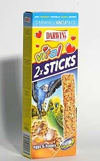 Darwin tyčinka vital Sticks andulka Eggs&Honey 2ks