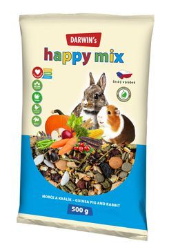 Darwin morče,králík happy mix 500g