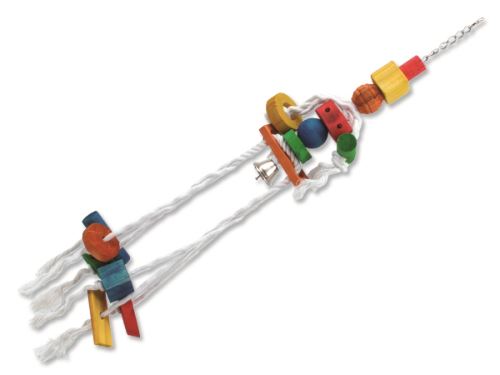 Hračka BIRD JEWEL Medůza závěsná dřevo - provaz 70 cm 1ks