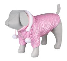 Lesklá bundička DOG PRINCESS růžová S 33 cm