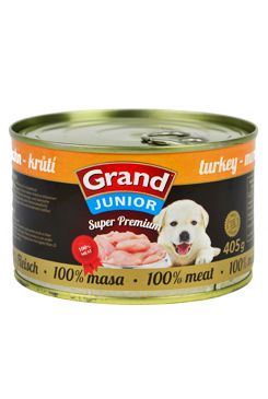 GRAND konzerva Superpremium Junior pes krůtí 405g