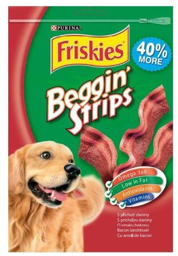 Friskies pochoutka pes Snack Beggin Strips bacon 120g