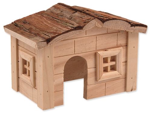 Domek SMALL ANIMAL dřevěný jednopatrový 20,5 x 14,5 x 12 cm 1ks