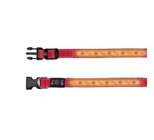 Svítící obojek USB L-XL 50-60 cm / 25 mm červený