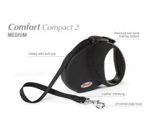 Vodítko FLEXI Comfort Compact 2 5m/25kg Pásek černá