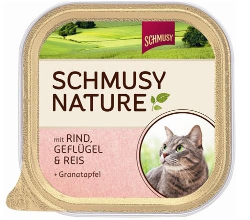 Schmusy Cat Nature Menu vanička hovězí+drůbež 100g